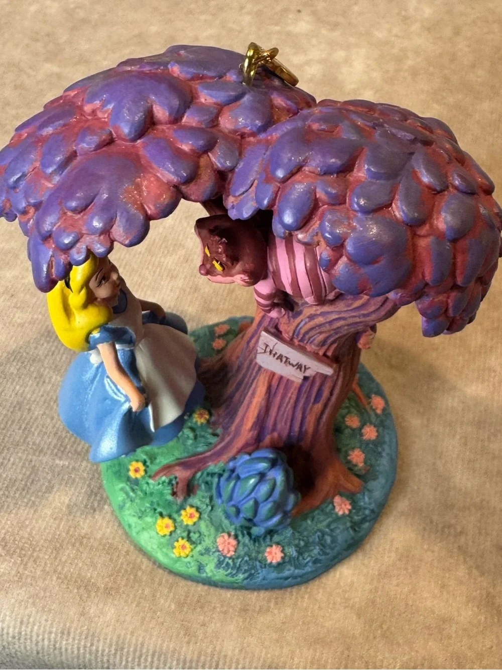 Alice in Wonderland With Cheshire Cat In Tree Disney Sketchbook 2014 Ornament